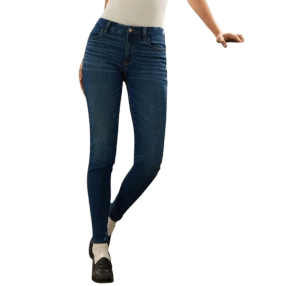 AMERICAN EAGLE Next Level Curvy High Rise Jegging Blue Jeans Women 0R Y2K Preppy